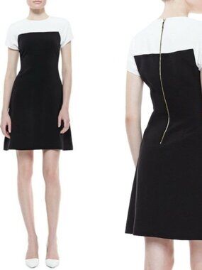 Kate Spade Tala Dress Women's Size 6 Cream Black Colorblock Short Sleeve NWT